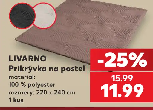 Livarno prikrývka na posteľ