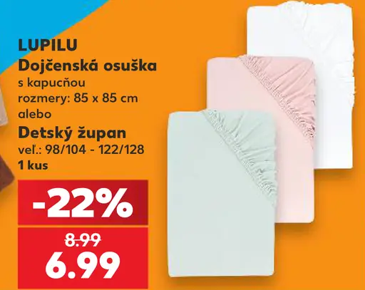 Lupilu dojčenská osuška s kapucňou