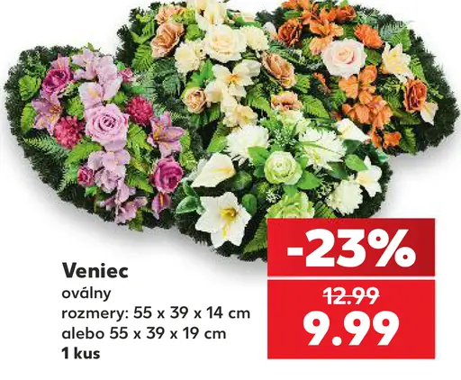 Veniec voľný, rozmery 55 × 39 × 14 cm alebo 55 × 39 × 19 cm