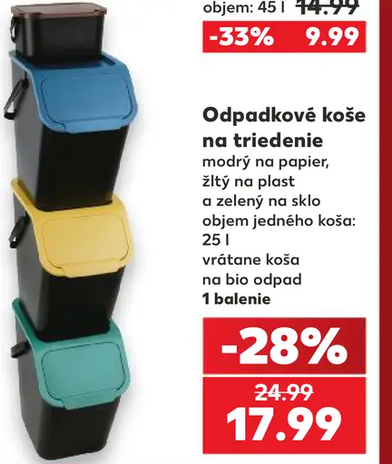 Odpadkové koše na triedenie