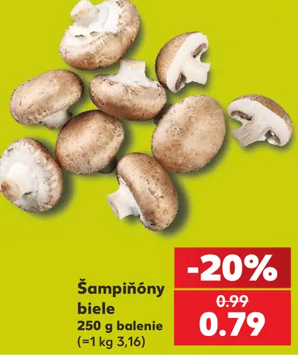 Šampiňóny biele