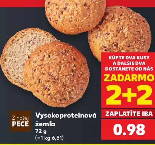 Vysokoproteínová žemľa