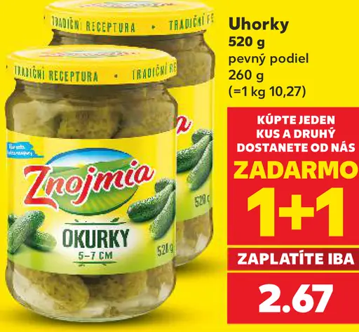 Znojmia uhorky 5–7 cm