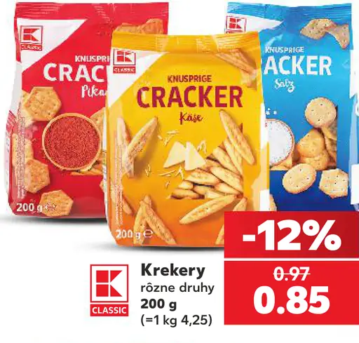 K-Classic Krekery rôzne druhy