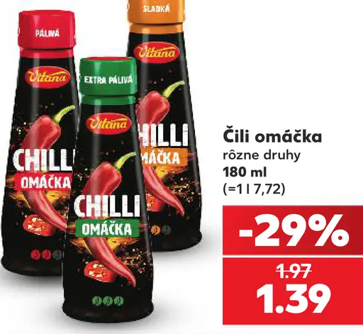 Vitana čili omáčka, rôzne druhy