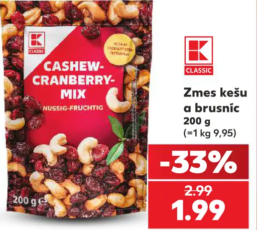 K-Classic Zmes kešu a brusníc