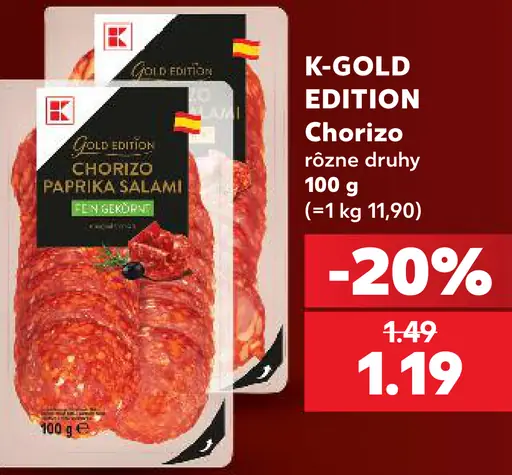 K-Gold Edition Chorizo, rôzne druhy