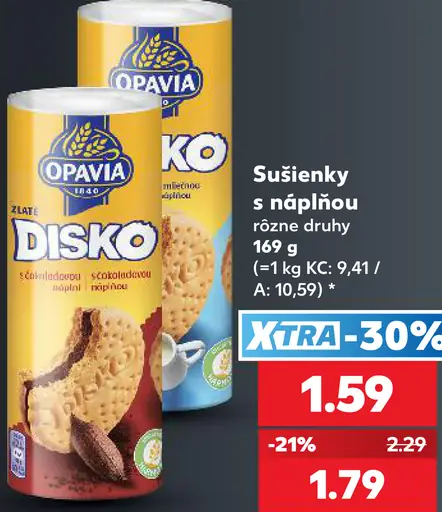 Opavia Disko sušienky s náplňou, rôzne druhy