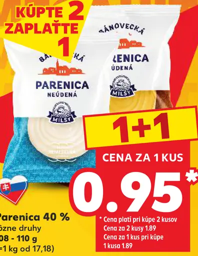 Milsy parenica 40 % neúdená