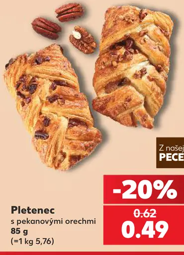 Pletenec s pekanovými orechmi