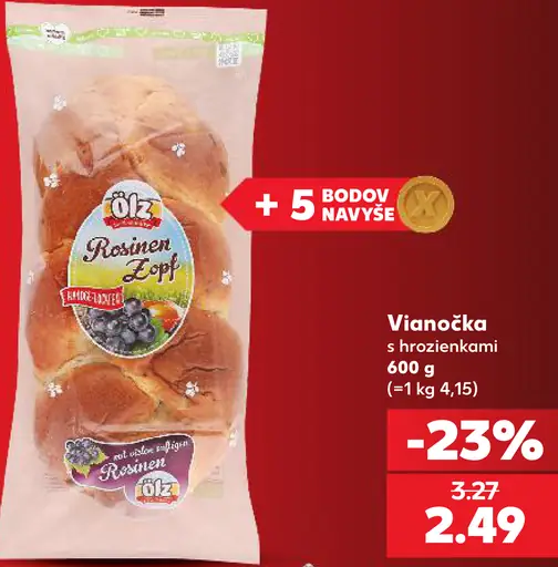 Ölz Vianočka s hrozienkami