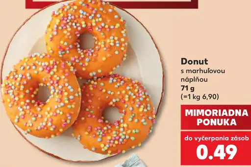 Donut s marhuľovou náplňou
