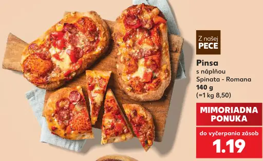 Pinsa s náplňou Spinata-Romana