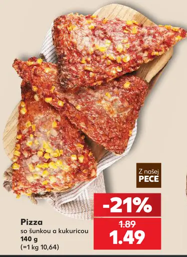 Pizza so šunkou a kukuricou