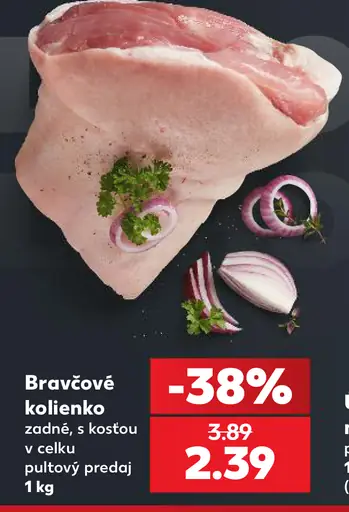 Bravčové kolienko zadné, s kosťou