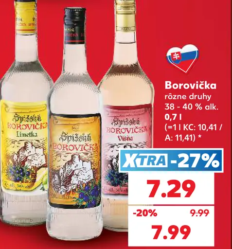 Borovička rôzne druhy