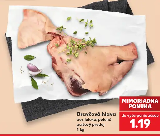 Bravčová hlava bez laloka, polená