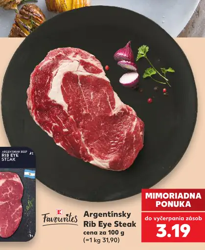 Favourites Argentínsky Rib Eye Steak