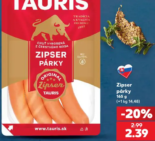 Tauris Zipser párky Original Zipser