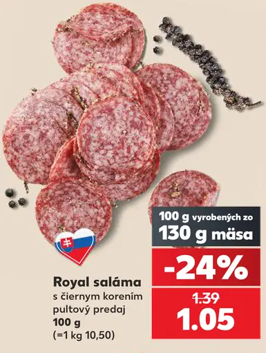 Royal saláma s čiernym korením