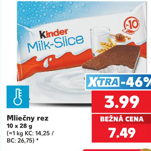 Kinder Milk-Slice Mliečny rez