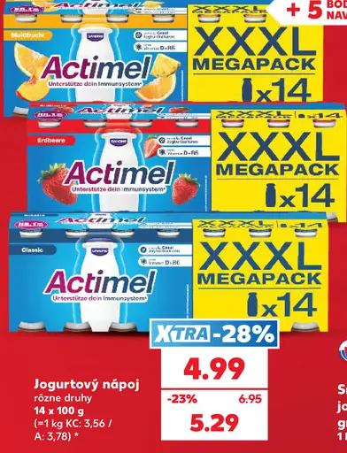 Actimel jogurtový nápoj rôzne druhy