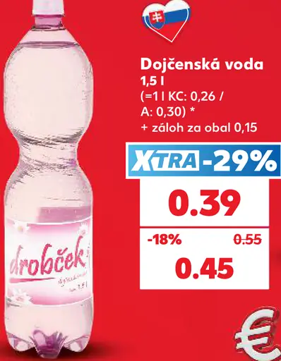 Drobec dojčenská voda