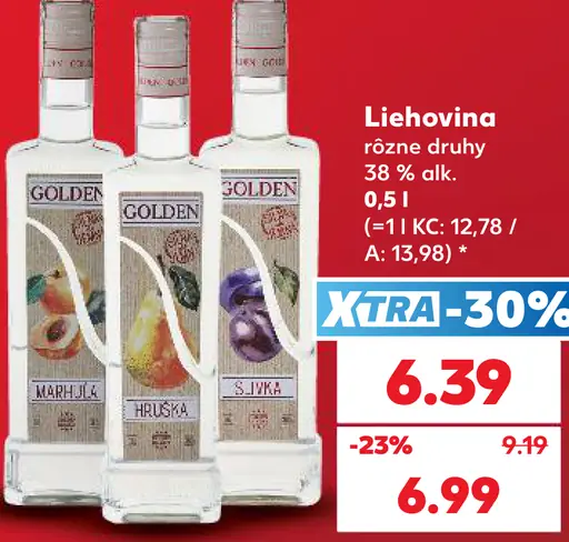 Golden liehovina, rôzne druhy