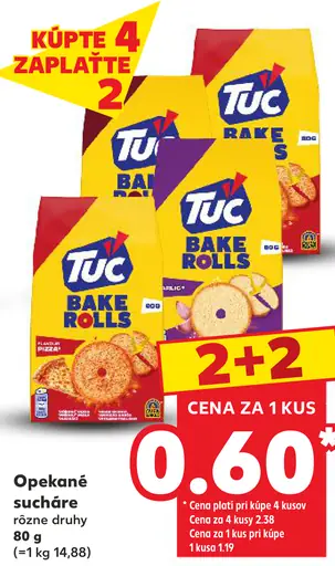 Tuc Bake Rolls viac druhov