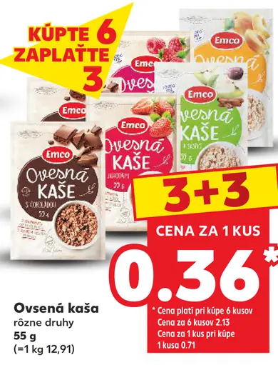 Emco Ovsená kaša rôzne druhy