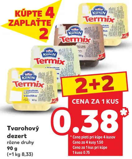 Kunin Termix tvarohový dezert rôzne druhy