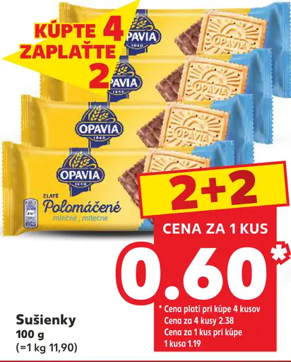 Opavia sušienky Polomáčené