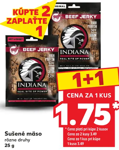 Indiana Beef Jerky sušené mäso