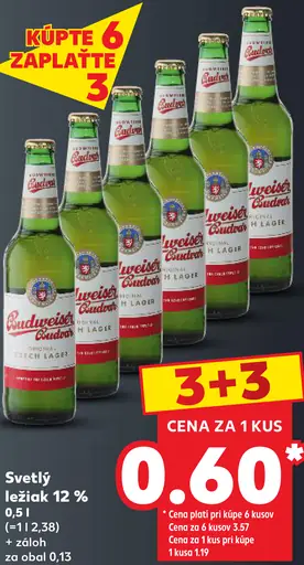 Budweiser Budvar svetlý ležiak 12 % plechovka