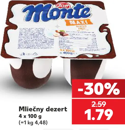 Monte MAX mliečny dezert