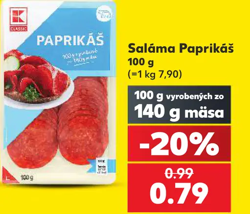 K-Classic Saláma Paprikáš