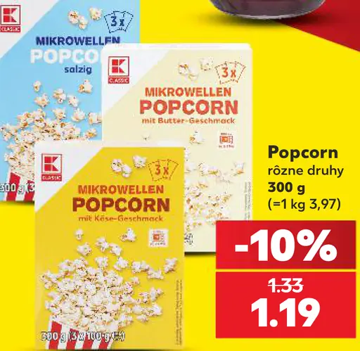 K-Classic mikrovlnný popcorn sladký