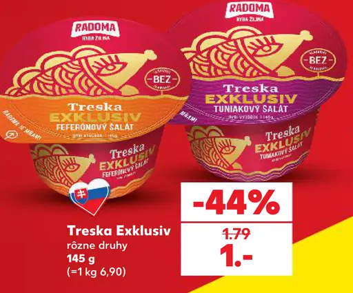 Radoma Treska Exklusiv lahôdkový šalát, rôzne druhy