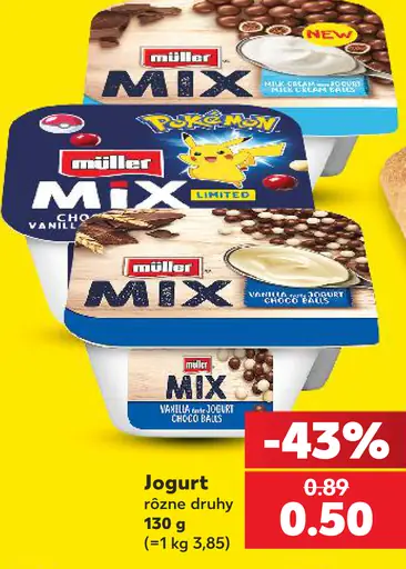 Müller jogurt Mix rôzne druhy