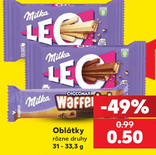 Milka oblátky rôzne druhy