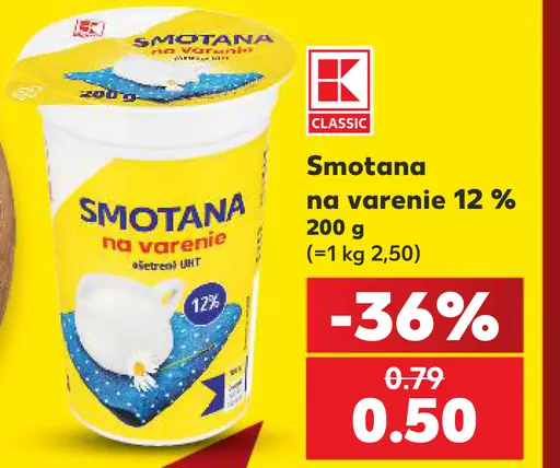 K-Classic smotana na varenie 12%