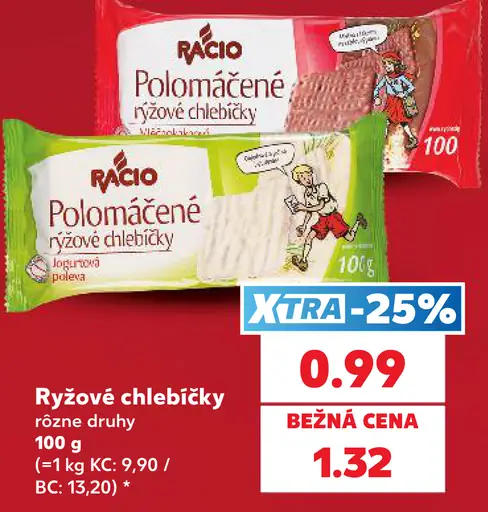 Racio ryžové chlebíčky rôzne druhy