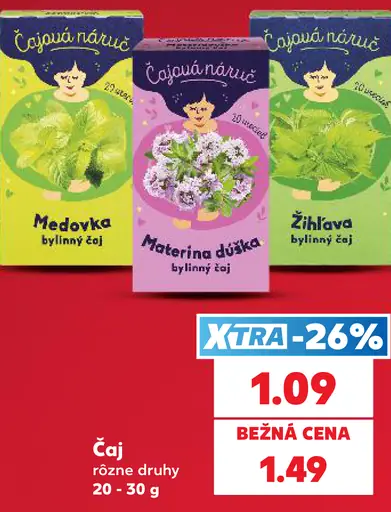 Čaj – Medovka, Materina dúška, Žihľava