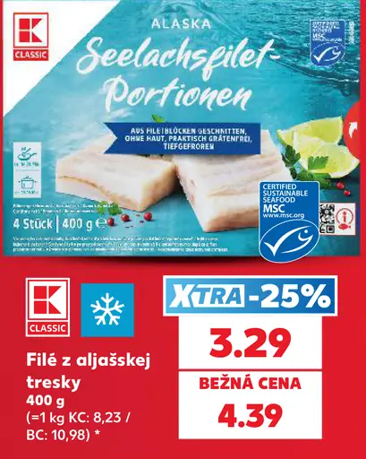 Filé z aljašskej tresky