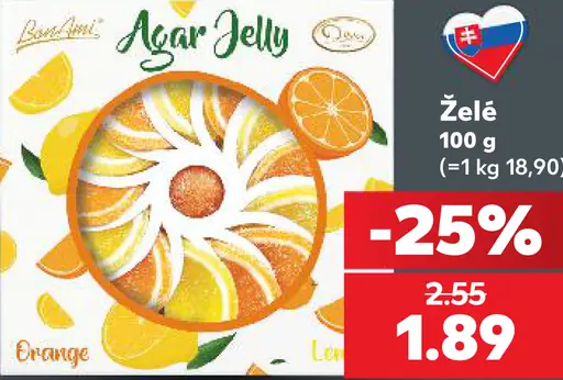 Agar Jelly želé rôzne druhy