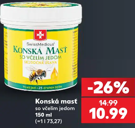 SwissMedicus Konská masť So včelím jedom
