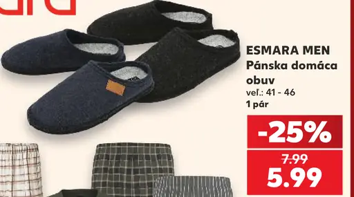 Esmara dámska a pánska domáca obuv