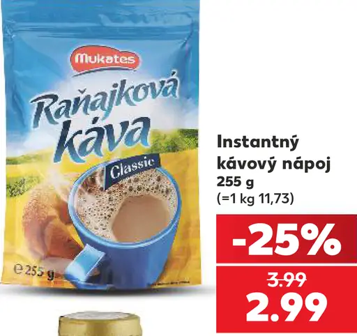 Mokate Instantný kávový nápoj Raňajková káva Classic
