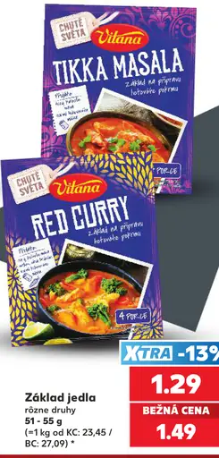 Vitana Základ jedla Tikka Masala