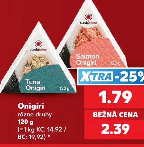 Sushitime Onigiri, rôzne druhy